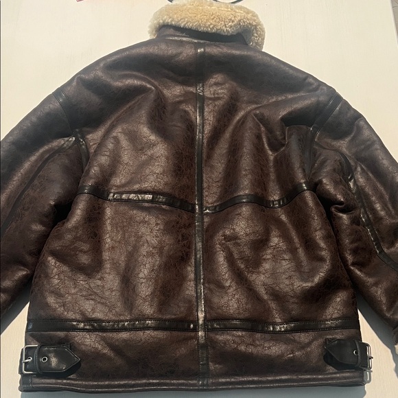 BDG by Urban Outfitters Dark Brown Utility Jacket with Cream Collar - Picture 4 of 4